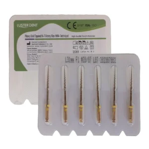 فایل روتاری تیپر طلایی 31 میل Tapered Ni-Ti Rotary File Pliancy Gold – CM Wire | Lusterdent